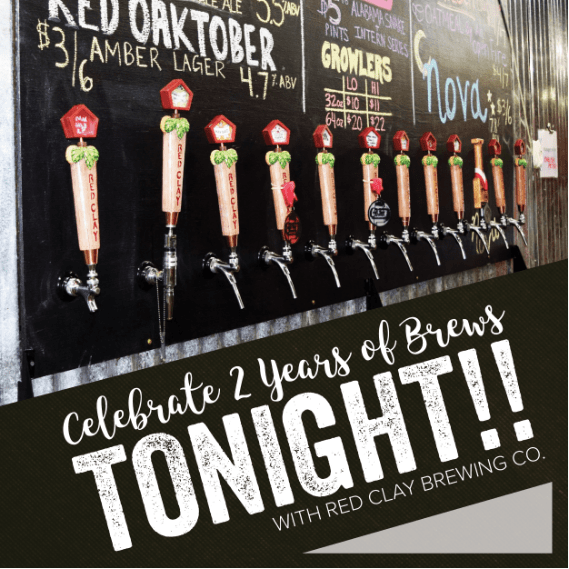 Red Clay Brewing Company anniversary social post