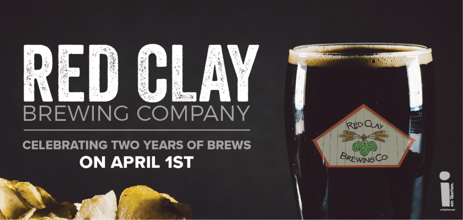 Red Clay Brewing Company anniversary billboard